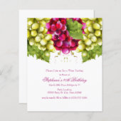 バジェットワインテイスティングバースデーパーティ招待状 (正面/裏面)