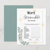 バジェットワードスクランブルブライダルシャワーゲーム (正面/裏面)