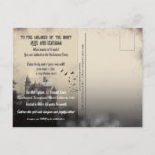 バジェットヴァンパイアキスヴィンテージハロウィーン招待状 インビテーションポストカード (裏面)