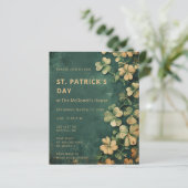 バジェットヴィンテージグリーンSt patricks day招待状 (スタンド正面)