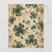 バジェットヴィンテージグリーンSt patricks day招待状 (裏面)