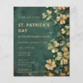 バジェットヴィンテージグリーンSt patricks day招待状 (正面)