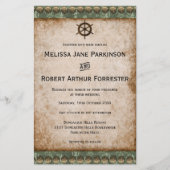 バジェットヴィンテージスチームパンク結婚式招待状 チラシ (正面)