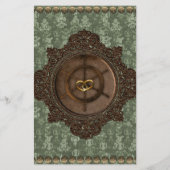 バジェットヴィンテージスチームパンク結婚式招待状 チラシ (裏面)