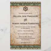 バジェットヴィンテージスチームパンク結婚式招待状 チラシ (正面)