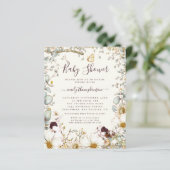 バジェットヴィンテージバンニーベビーシャワークリーム招待状 (スタンド正面)