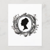 バジェットヴィンテージロココリージェンシーブライダルシャワー招待状 (裏面)