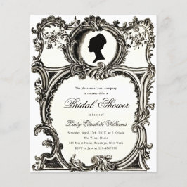 バジェットヴィンテージロココリージェンシーブライダルシャワー招待状
