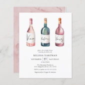 バジェットヴィーノウィズブライダルシャワー招待 (正面/裏面)