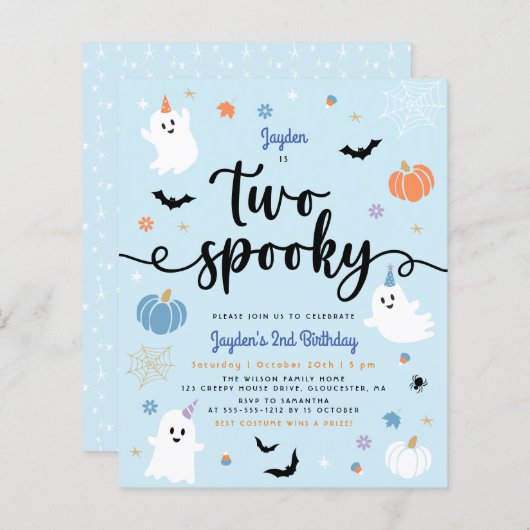 バジェット不気味ツーブルーハロウィンボーイ2nd誕生日 (正面/裏面)