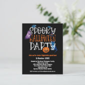 バジェット不気味ハローウィンパーティブラック招待状 (スタンド正面)