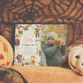 バジェット不気味ボーイハロウィーン誕生日パーティー写真