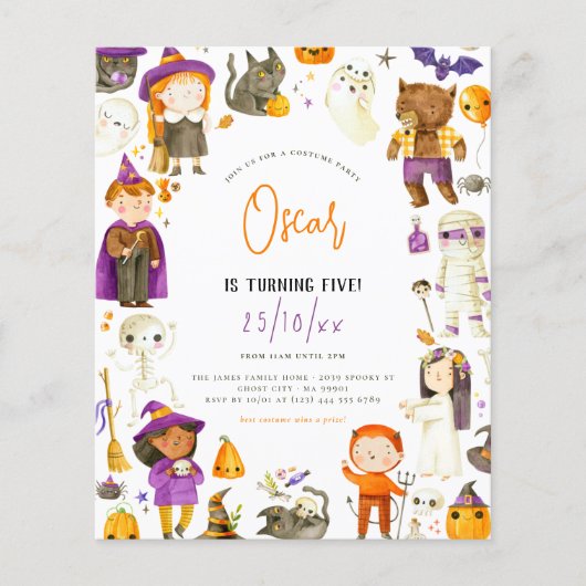 バジェット不気味ボーイ衣装ハロウィーン誕生日パーティー (正面)