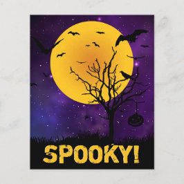 バジェット不気味ムーンハロウィンカード