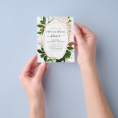 バジェット仮想ブライダルシャワーグリーンバラ金ゴールド チラシ (手)