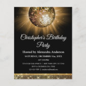 バジェット任意の年齢の誕生日パーティー金ゴールドディスコボール (正面)