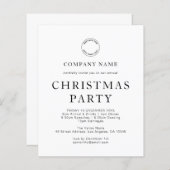 バジェット企業の任意の色のクリスマスパーティー招待状 (正面/裏面)