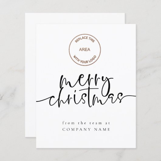 バジェット会社のロゴ任意の色メリークリスマスカード (正面/裏面)