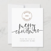 バジェット会社のロゴ任意の色メリークリスマスカード (正面)