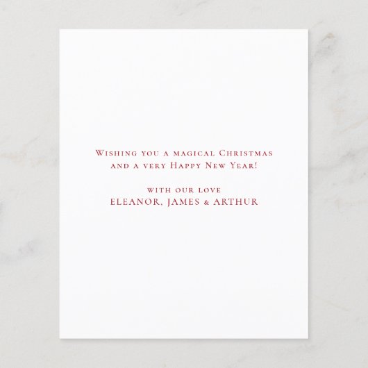 バジェット伝統的クリスマスシーンクリスマスカード (裏面)