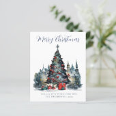 バジェット伝統的クリスマスシーンクリスマスカード (スタンド正面)