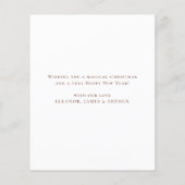 バジェット伝統的クリスマスツリークリスマスカード (裏面)