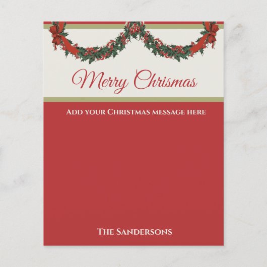 バジェット伝統的ホリデーフォトリースクリスマス (裏面)