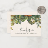 バジェット優雅なウェディング感謝していユー柑橘系植物学 ノートカード (正面/裏面インサイチュ)
