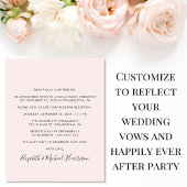 バジェット写真の幸せな後にパーティーピンク招待状