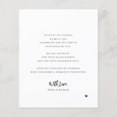 バジェット写真の白黒結婚の感謝していあなた チラシ (裏面)