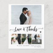 バジェット写真の白黒結婚の感謝していあなた チラシ (正面)
