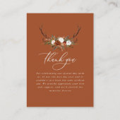 バジェット写真エレガントなウェディング感謝していyou terracotta エンクロージャーカード (裏面)