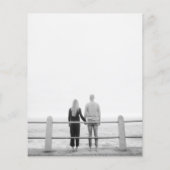 バジェット写真エレガントモノグラム結婚式招待状 (裏面)