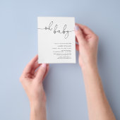 バジェット写真オベビー赤ちゃんシャワー チラシ (手)