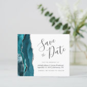 バジェット写真ゲートティール(緑がかった色)ブルーシルバー日付を保存 (スタンド正面)