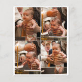 バジェット写真コラージュクロス金ゴールドスクリプトバプテスマ チラシ (裏面)