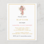 バジェット写真コラージュクロス金ゴールドスクリプトバプテスマ チラシ (正面)