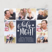 バジェット写真コラージュO聖なる夜のクリスマスカード (正面)