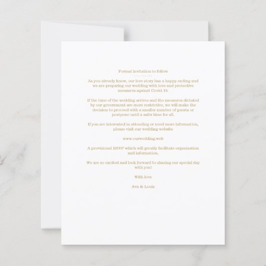 バジェット写真シックエレガントピ淡い色のンク&金ゴールドハート (裏面)