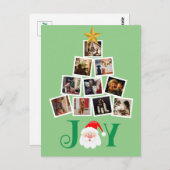 バジェット写真ジョイパーソナライズされたクリスマス ポストカード (正面/裏面)