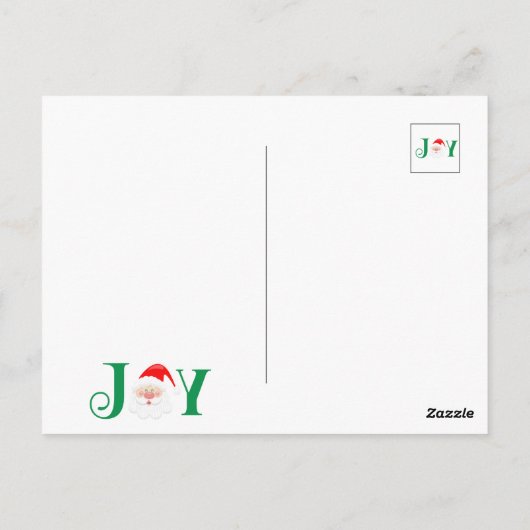 バジェット写真ジョイパーソナライズされたクリスマス ポストカード (裏面)