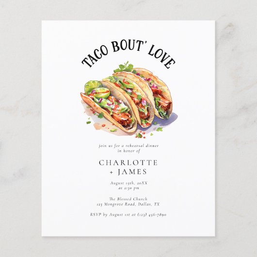 バジェット写真タコ愛のリハーサルのディナー (正面)