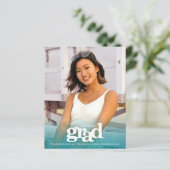 バジェット写真ターコイズブルー卒業はっきりした招待状 (スタンド正面)