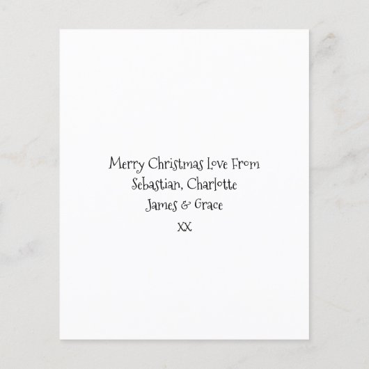 バジェット写真パーソナライズされたクリスマスのホッキョクグマ (裏面)