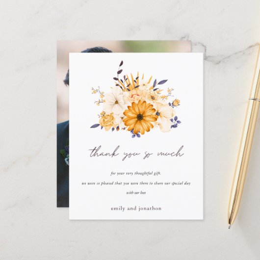 バジェット写真フローラ結婚イエローの感謝 (正面/裏面インサイチュ)