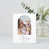 バジェット写真ミニマルなクリスマスホリデーカード (スタンド正面)