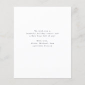 バジェット写真メリークリスマスウィンターホリデーカード チラシ (裏面)