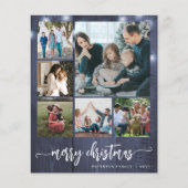 バジェット写真メリークリスマスウィンターホリデーカード チラシ (正面)