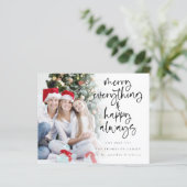 バジェット写真メリー全クリスマスカード (スタンド正面)