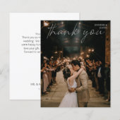 バジェット写真モダンシック手書き感謝 (正面/裏面)